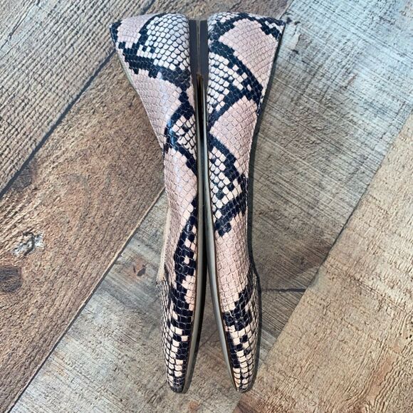 J. Crew Audrey D’Orsay Snakeskin Flats 7 - Picture 4 of 9